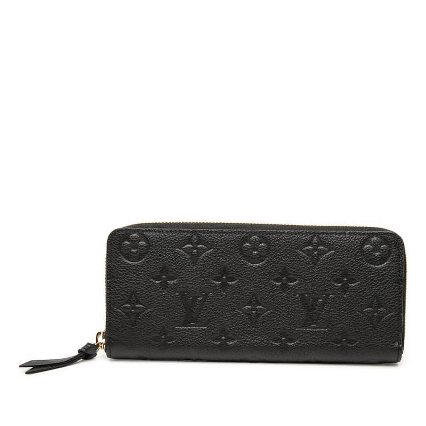 Louis Vuitton Monogram Empreinte Zippy Long Wallet Black Leather Very good condition - Front View