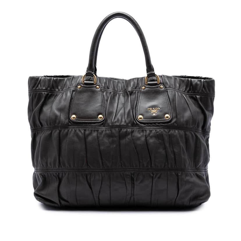 Prada Nappa Gaufre Satchel Brown Leather Very good condition - Front View