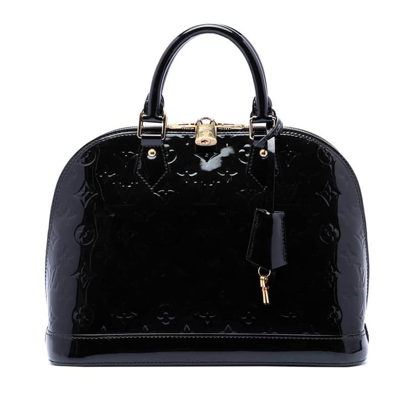 Louis Vuitton Monogram Vernis Alma PM Black Leather Very good condition - Front View
