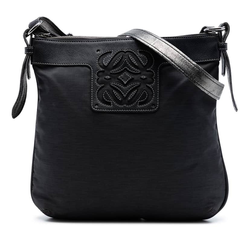 Loewe Nylon Anagram Crossbody Black Very good condition - Front View