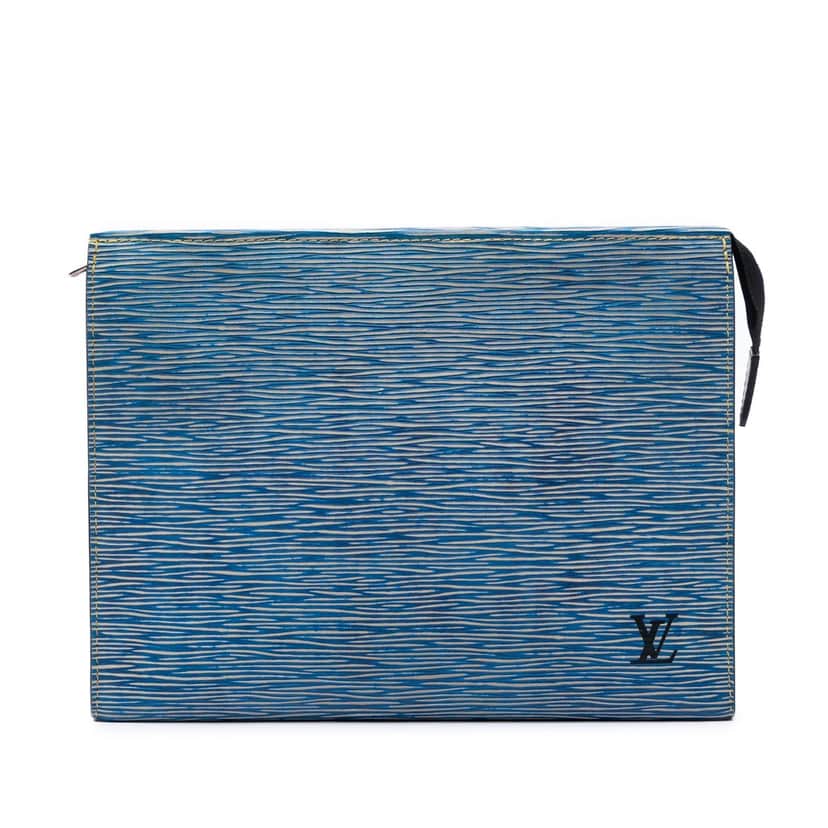 Louis Vuitton Epi Denim Toiletry Pouch 26 Blue Leather Very good condition - Front View