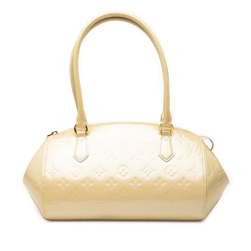 Louis Vuitton Monogram Vernis Sherwood PM Beige Leather Very good condition - Front View