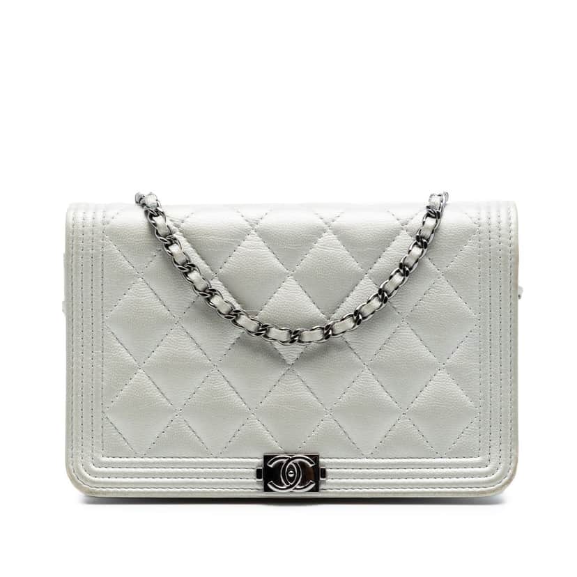 Chanel Quilted Caviar Boy Wallet on Chain Other Leather Very good condition - Front View