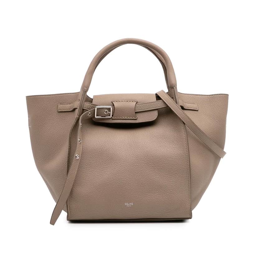 Celine Small Grained Calfskin Big Bag Brown Leather Very good condition - Front View