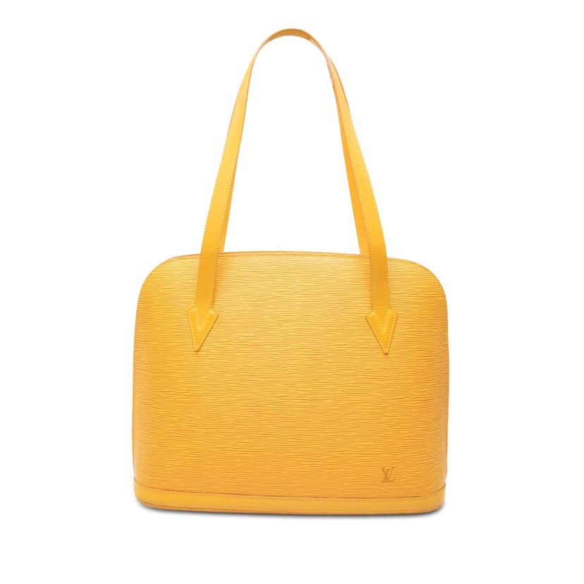 Louis Vuitton Epi Lussac Yellow Leather Very good condition - Front View