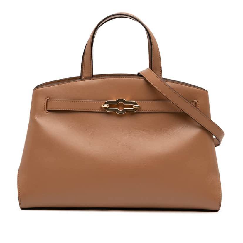 Mulberry Small Leather Pimlico Top Handle Bag Brown Leather Very good condition - Front View