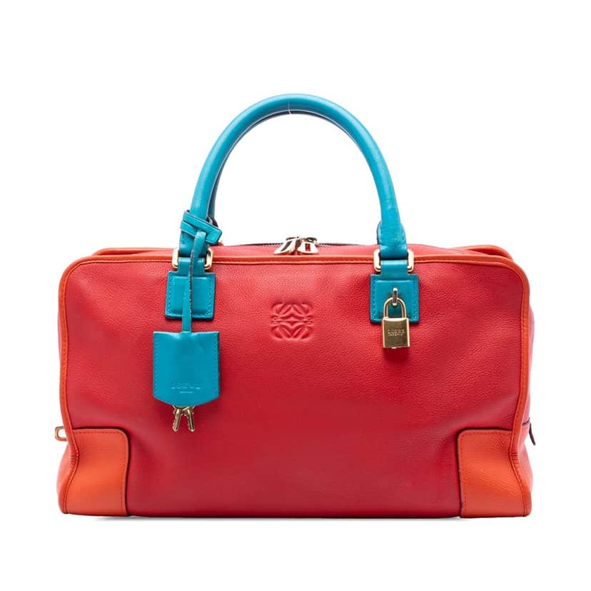 Loewe Tricolor Leather Amazona 36 Red Leather Very good condition - Front View