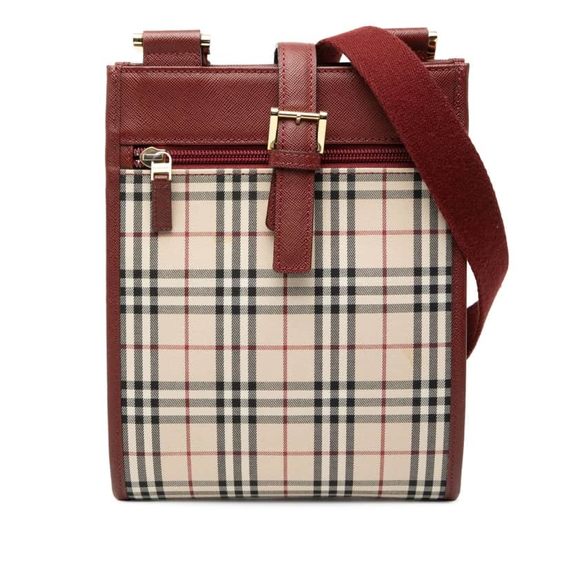 Burberry House Check Canvas Crossbody Beige Very good condition - Front View