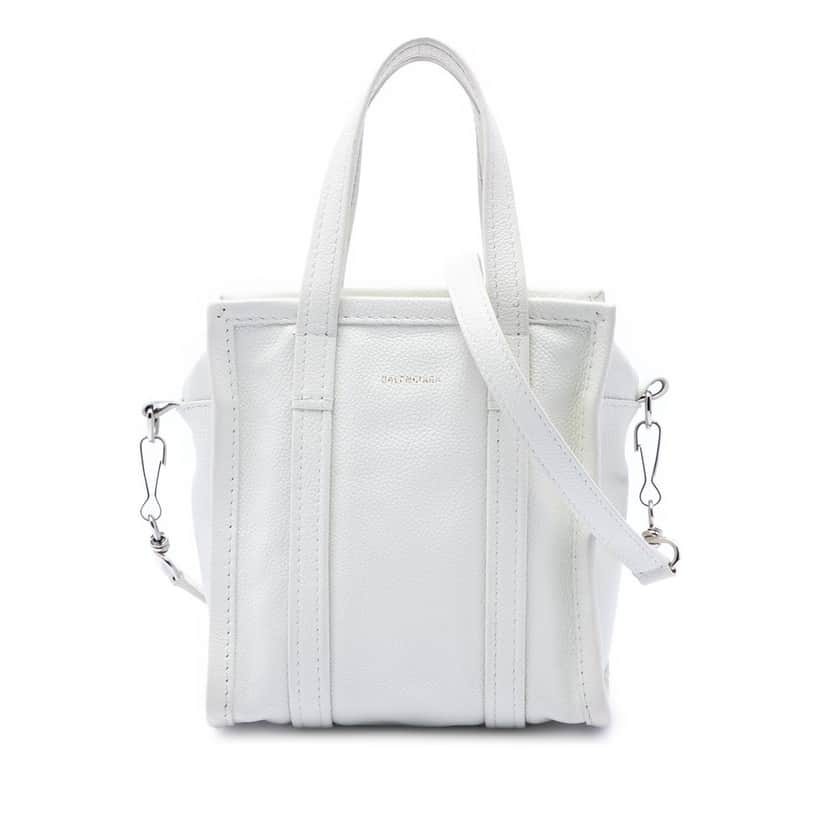 Balenciaga Lambskin Bazar Shopper Satchel XXS Beige Leather Good condition - Front View
