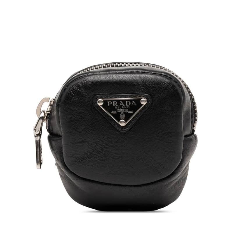 Prada Mini Leather Arm Pouch Black Leather Very good condition - Front View