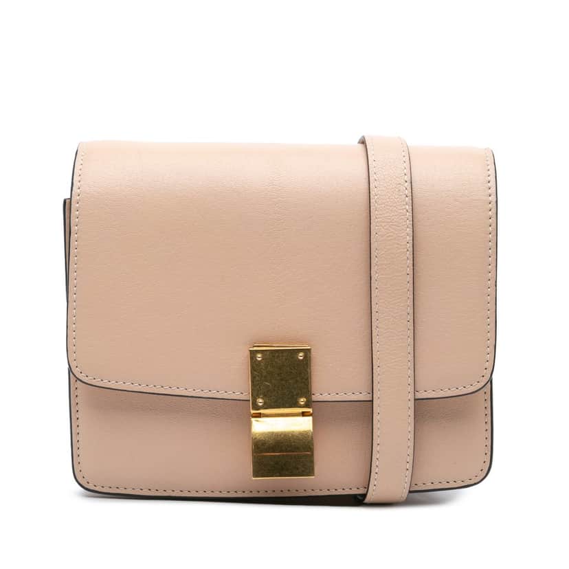 Celine Small Liege Calfskin Classic Box Pink Leather Very good condition - Front View