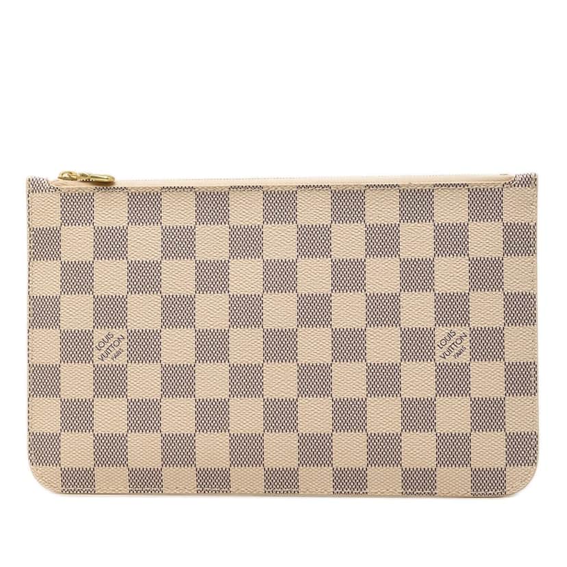 Louis Vuitton Damier Azur Neverfull MM Pouch White Very good condition - Front View