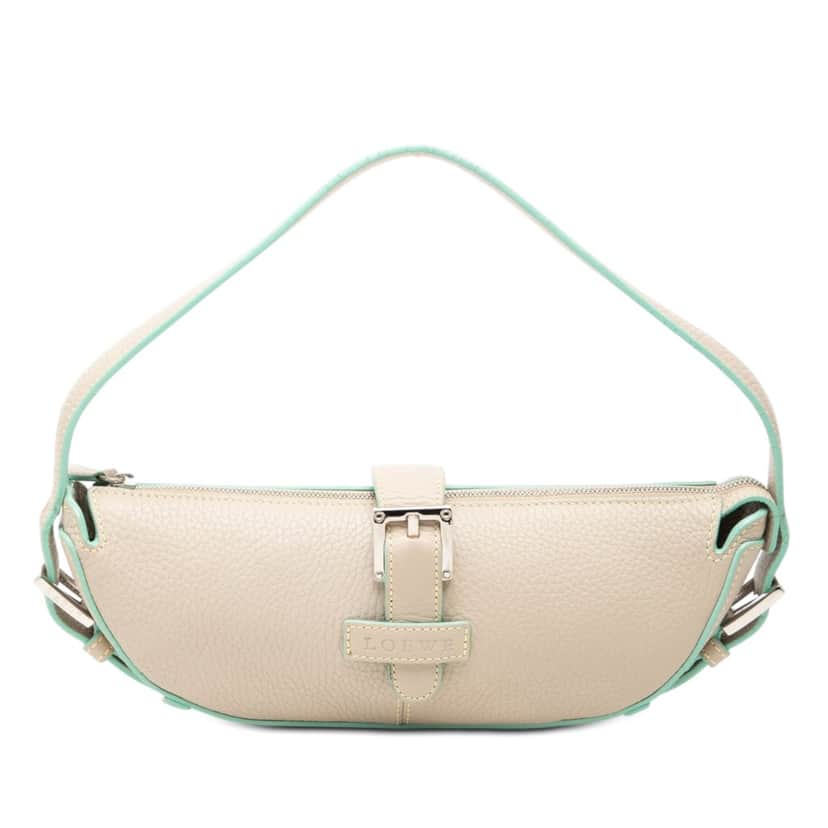 Loewe Mini Pebbled Leather Boat Bag Beige Leather Very good condition - Front View