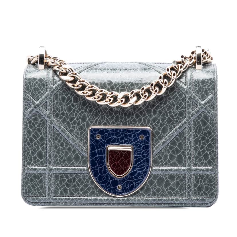 Dior Mini Crackled Deerskin Diorama Flap Other Leather Very good condition - Front View