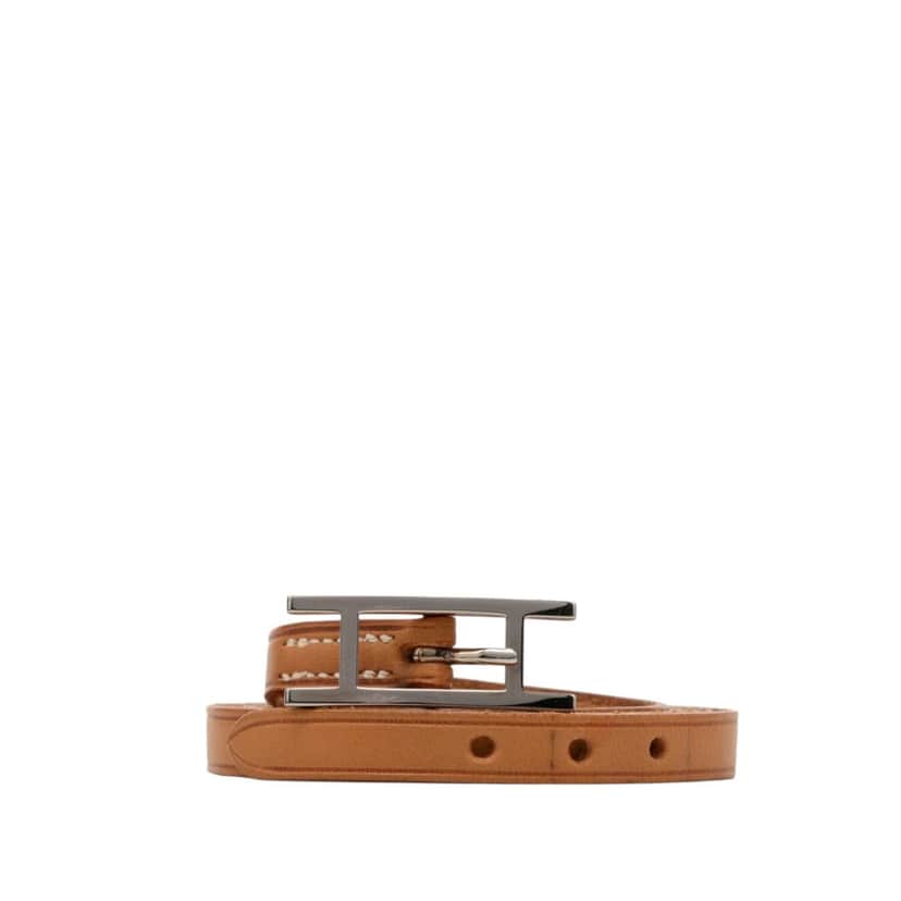 Hermès Swift Behapi Triple Tour Bracelet Brown Leather Very good condition - Front View