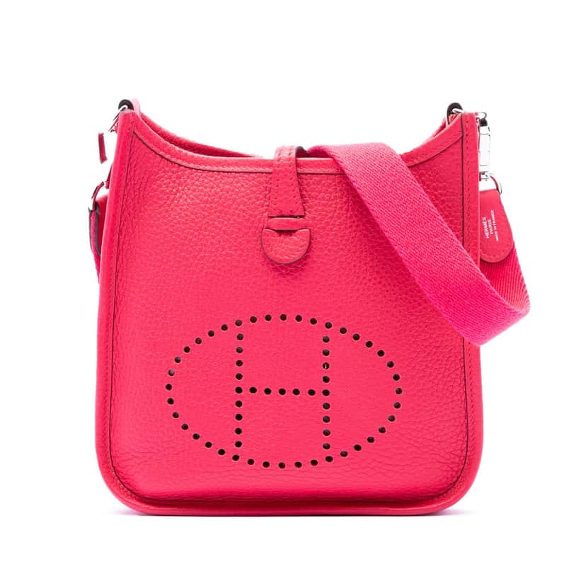 Hermès Clemence Evelyne I TPM Pink Leather Very good condition - Front View