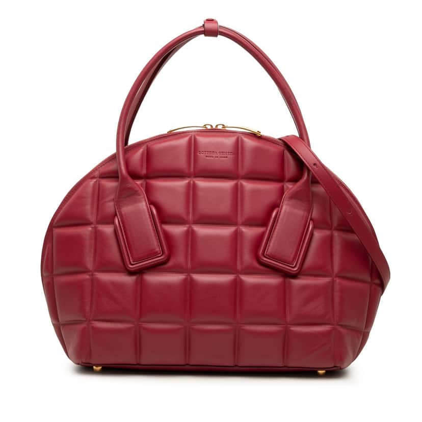Bottega Veneta Medium Padded Leather Swoop Bag Red Leather Very good condition - Front View