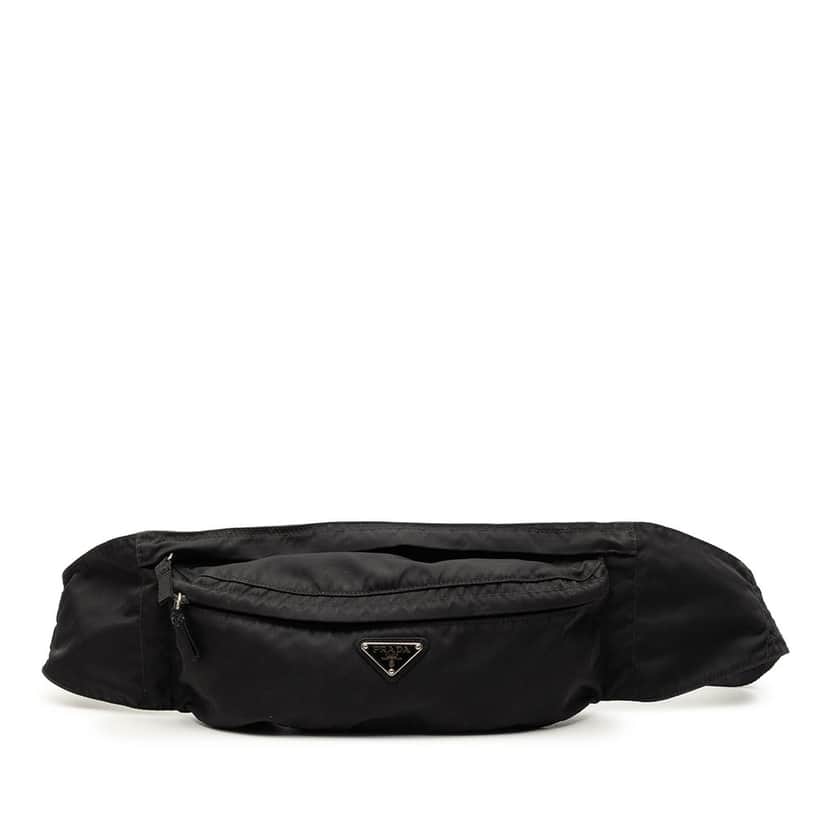 Prada Tessuto Belt Bag Black Very good condition - Front View