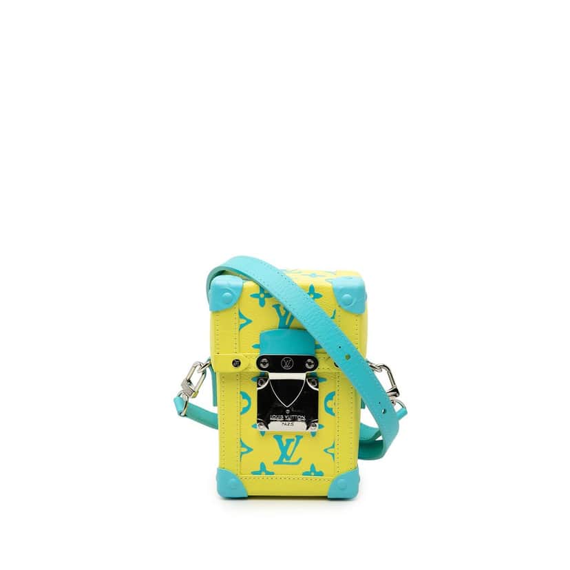 Louis Vuitton Monogram Taurillon Playground Vertical Trunk Wearable Wallet Yellow Leather Very good condition - Front View