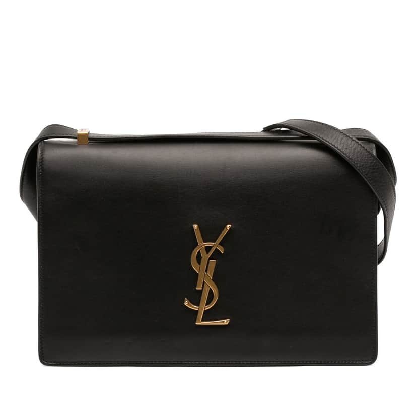 Saint Laurent Small Calfskin Dylan Crossbody Black Leather Very good condition - Front View