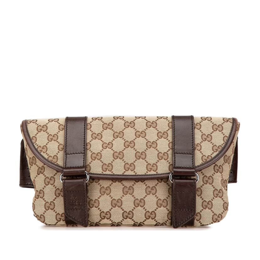Gucci GG Canvas Belt Bag Beige Very good condition - Front View