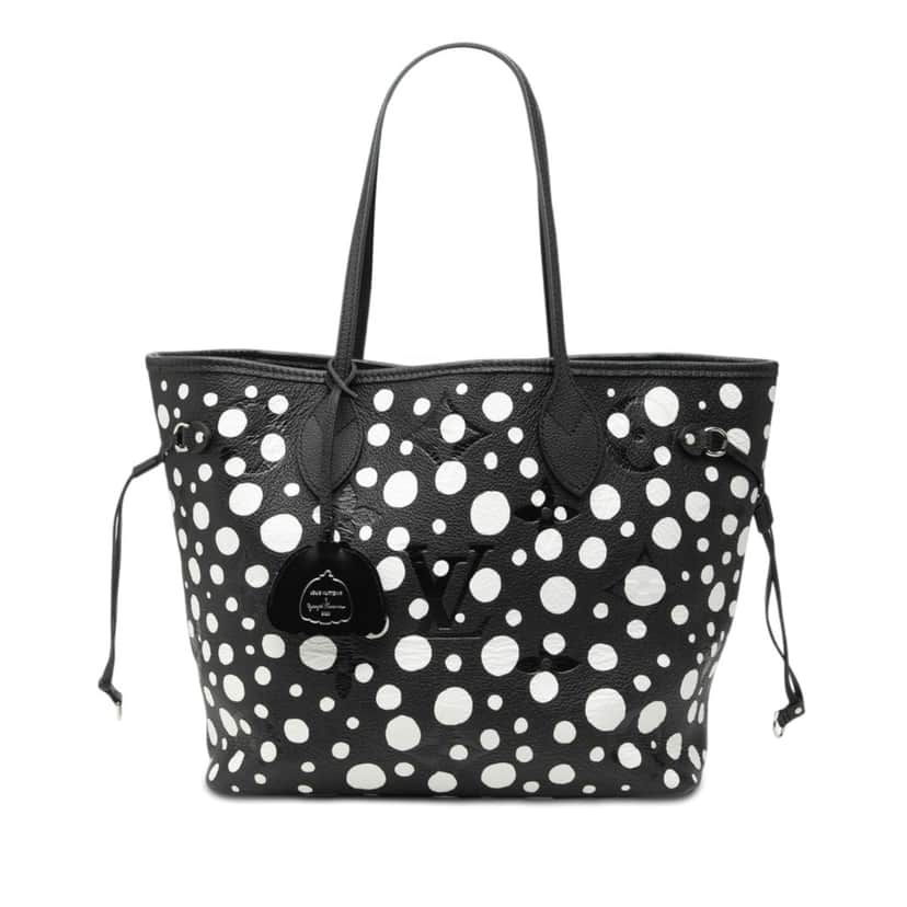 Louis Vuitton Yayoi Kusama Infinity Dots Monogram Empreinte Neverfull MM Black Leather Very good condition - Front View