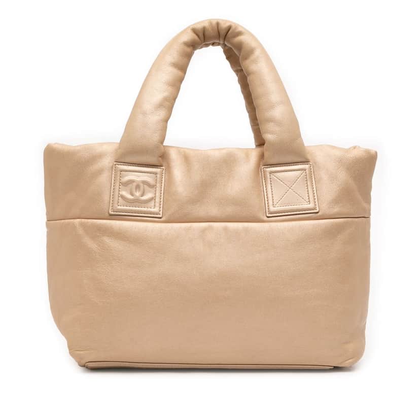 Chanel Small Lambskin Coco Cocoon Reversible Tote Gold Leather Very good condition - Front View