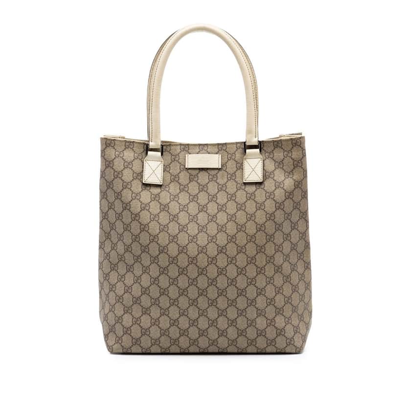 Gucci GG Supreme Tote Beige Very good condition - Front View