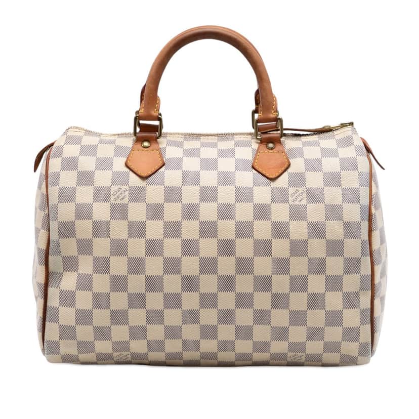 Louis Vuitton Damier Azur Speedy 30 White Very good condition - Front View