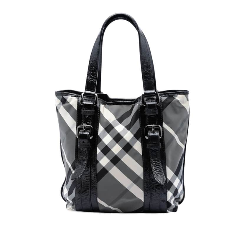 Burberry Small Beat Check Nylon Victoria Tote Other Very good condition - Front View