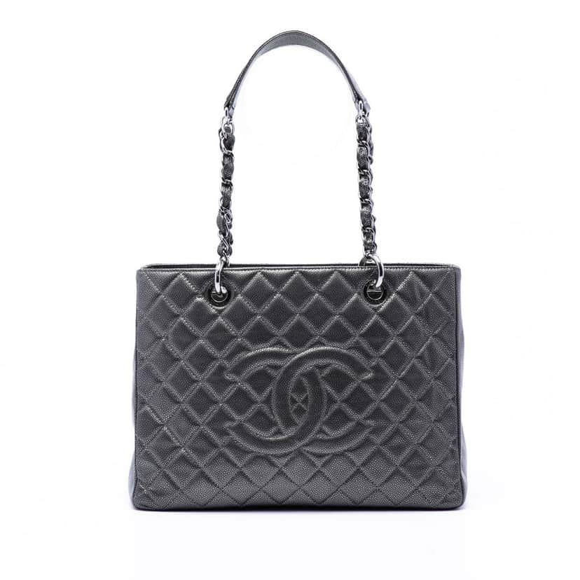 Chanel Metallic Caviar Grand Shopping Tote Other Leather Very good condition - Front View