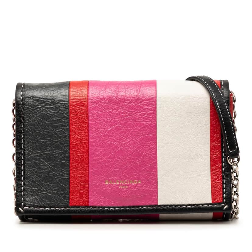 Balenciaga Lambskin Bazar Crossbody Pink Leather Very good condition - Front View