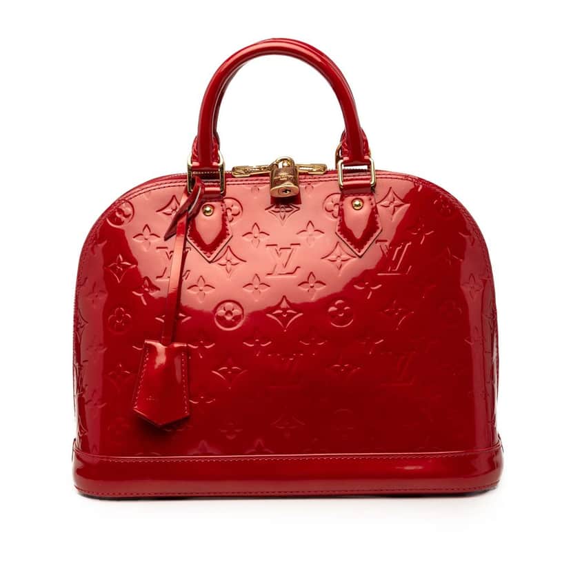Louis Vuitton Monogram Vernis Alma PM Red Leather Very good condition - Front View