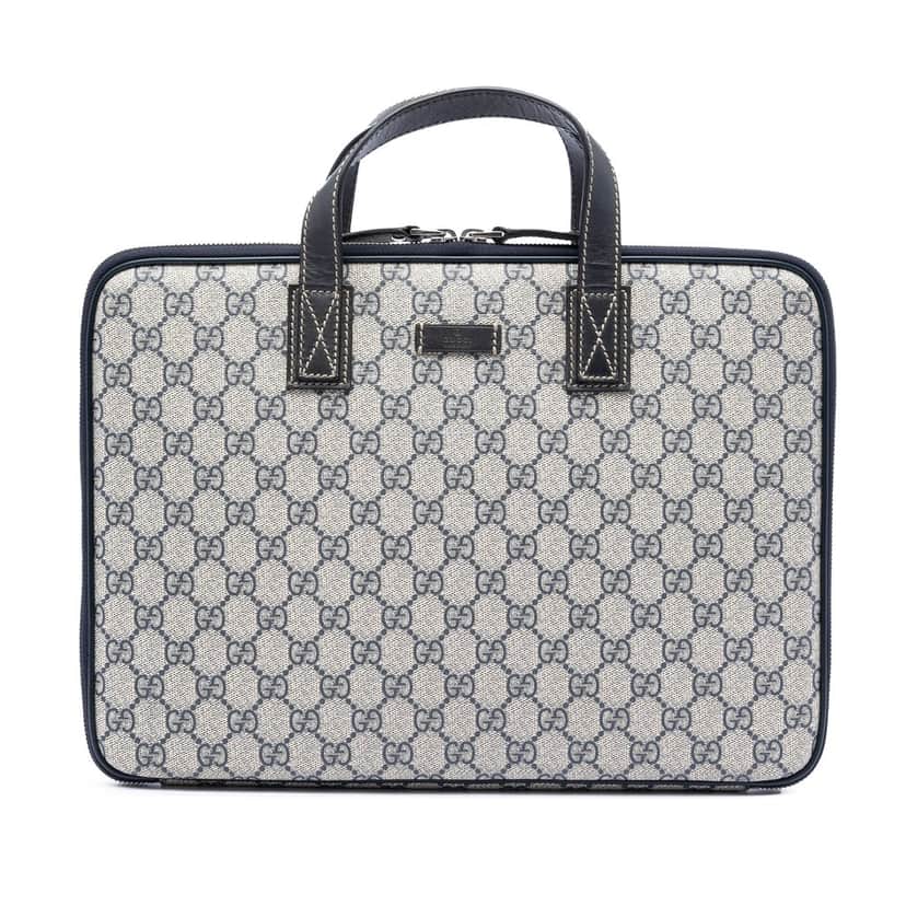 Gucci GG Supreme Laptop Bag Beige Very good condition - Front View