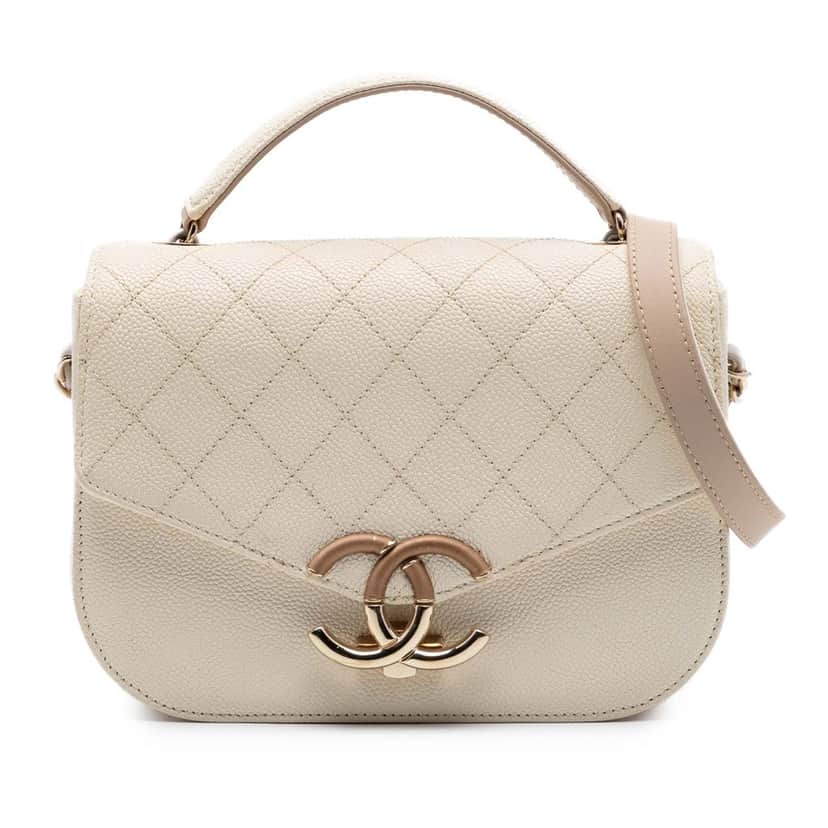 Chanel Small Caviar Paris Cuba Thread Around Flap Brown Leather Very good condition - Front View