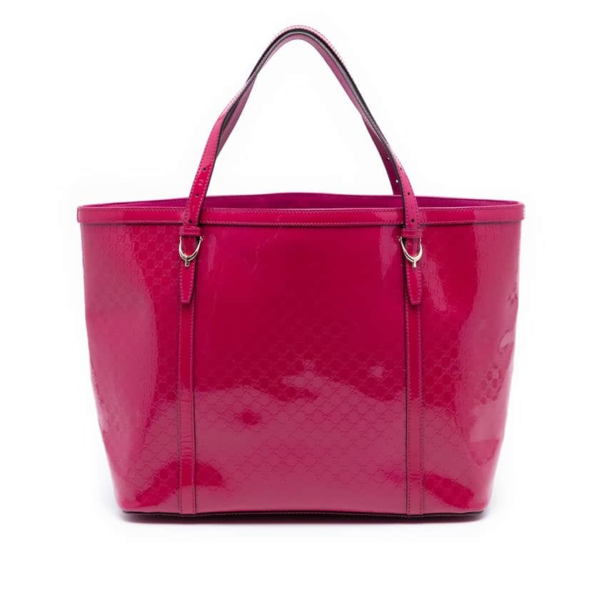 Gucci Patent Microguccissima Nice Tote Pink Leather Very good condition - Front View