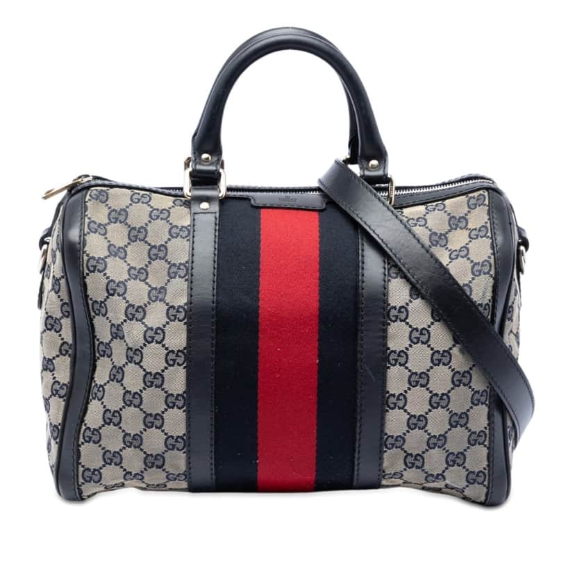 Gucci Medium GG Canvas Web Joy Boston Bag Beige Very good condition - Front View