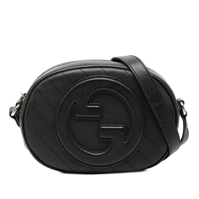 Gucci Mini Matelasse Calfskin Blondie Crossbody Black Leather Very good condition - Front View