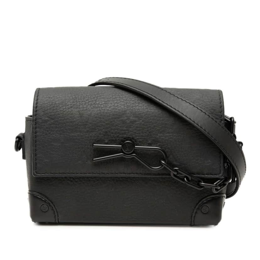 Louis Vuitton Monogram Taurillon Steamer Wearable Wallet Black Leather Very good condition - Front View