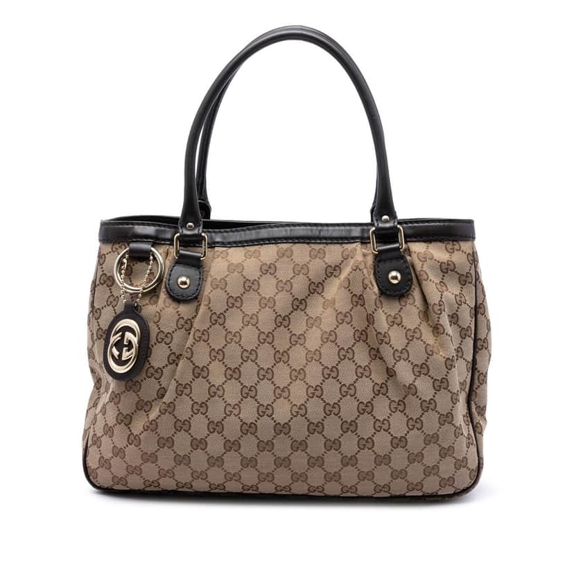 Gucci GG Canvas Sukey Tote Beige Very good condition - Front View