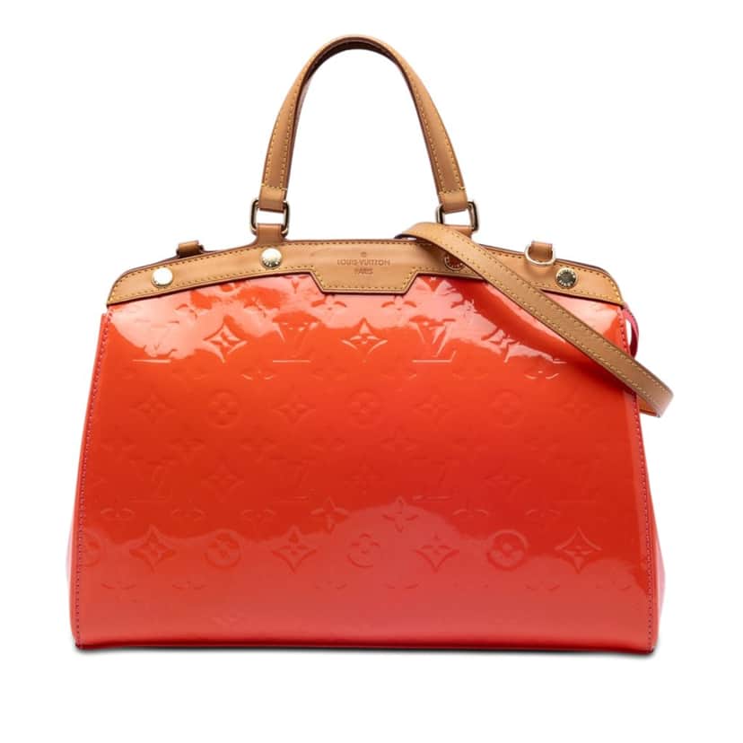 Louis Vuitton Monogram Vernis Brea MM Orange Leather Very good condition - Front View