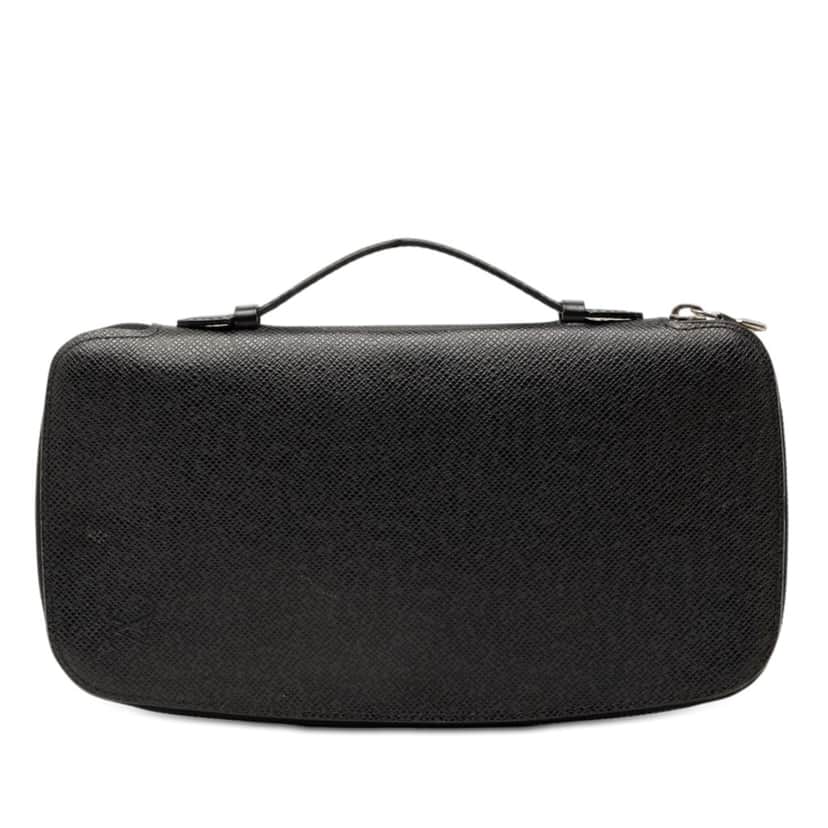 Louis Vuitton Taiga Atoll Organizer Black Leather Very good condition - Front View