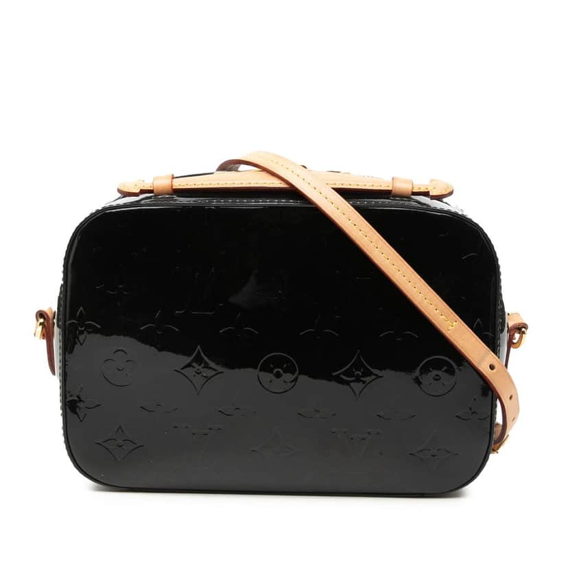 Louis Vuitton Monogram Vernis Santa Monica Camera Bag Black Leather Very good condition - Front View