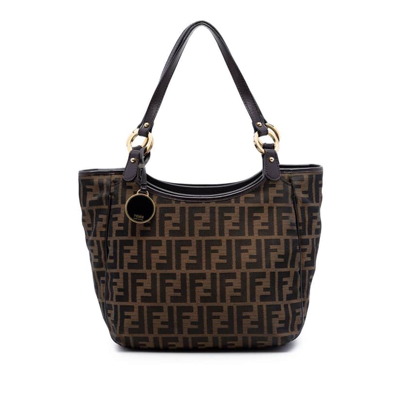 Fendi Zucca Canvas Chef Tote Brown Very good condition - Front View