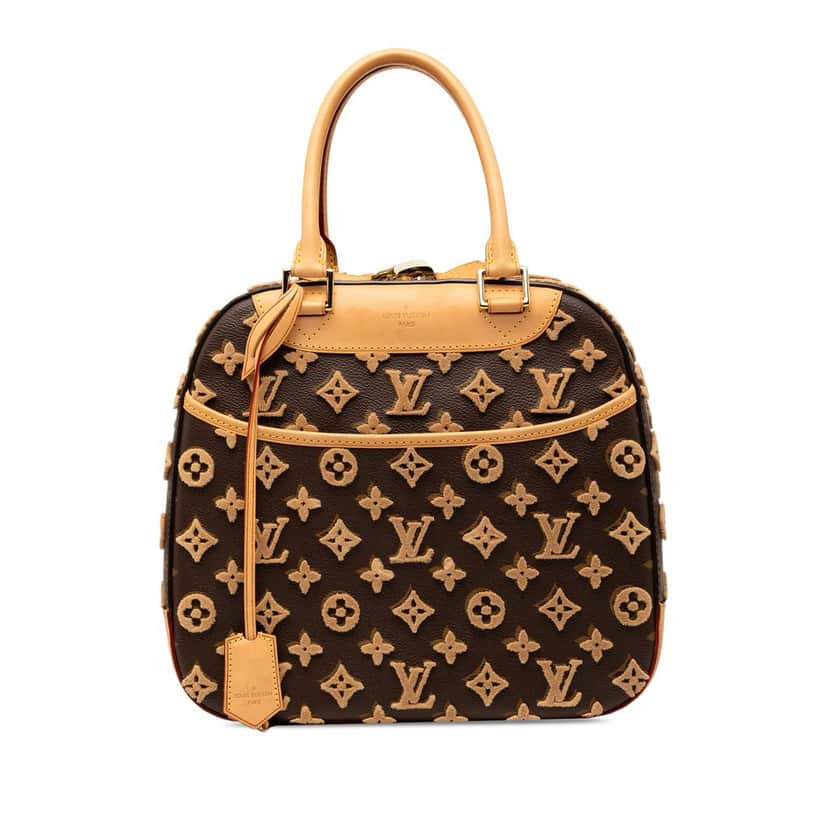 Louis Vuitton Monogram Tuffetage Deauville Cube Brown Very good condition - Front View