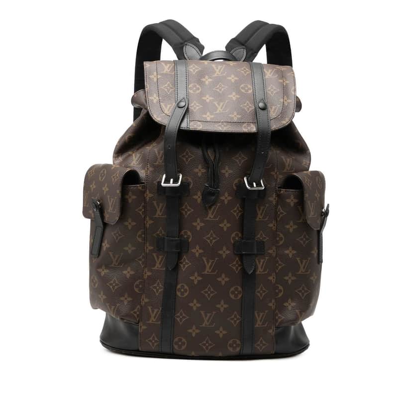 Louis Vuitton Monogram Macassar Christopher Backpack MM Brown Very good condition - Front View