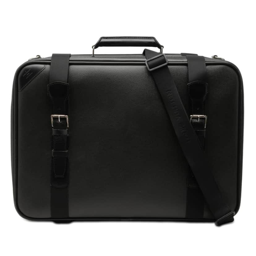 Louis Vuitton Taiga Satellite 53 Luggage Black Leather Very good condition - Front View