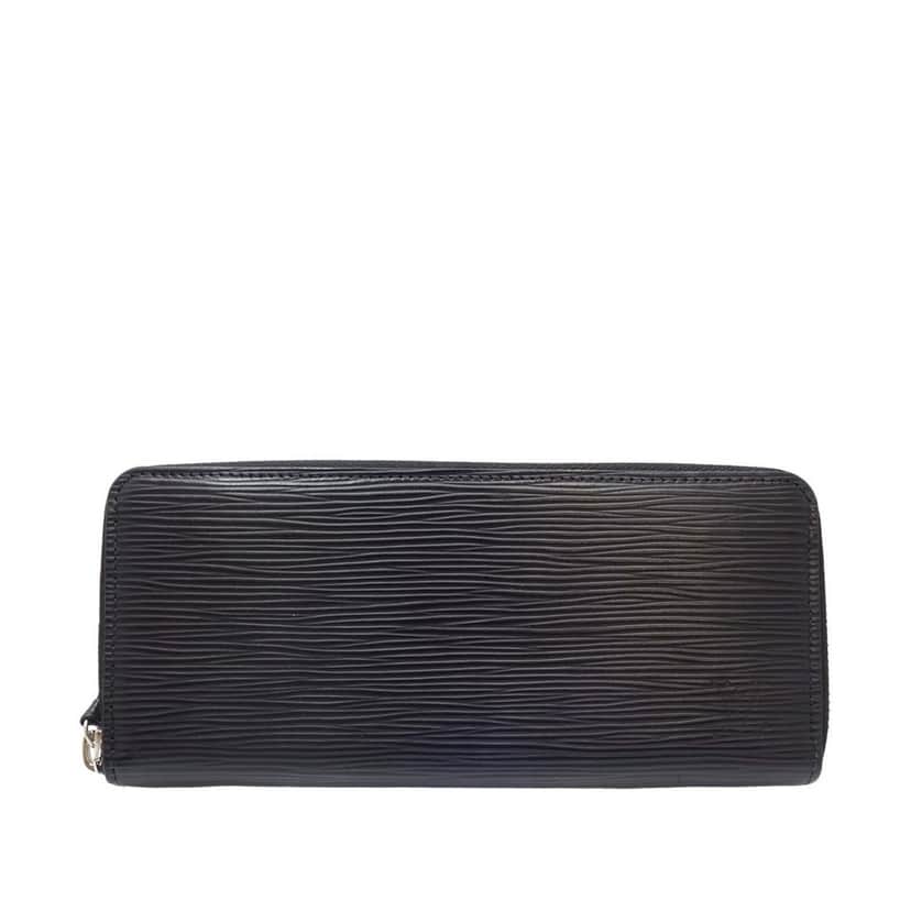 Louis Vuitton Epi Clemence Wallet Black Leather Very good condition - Front View