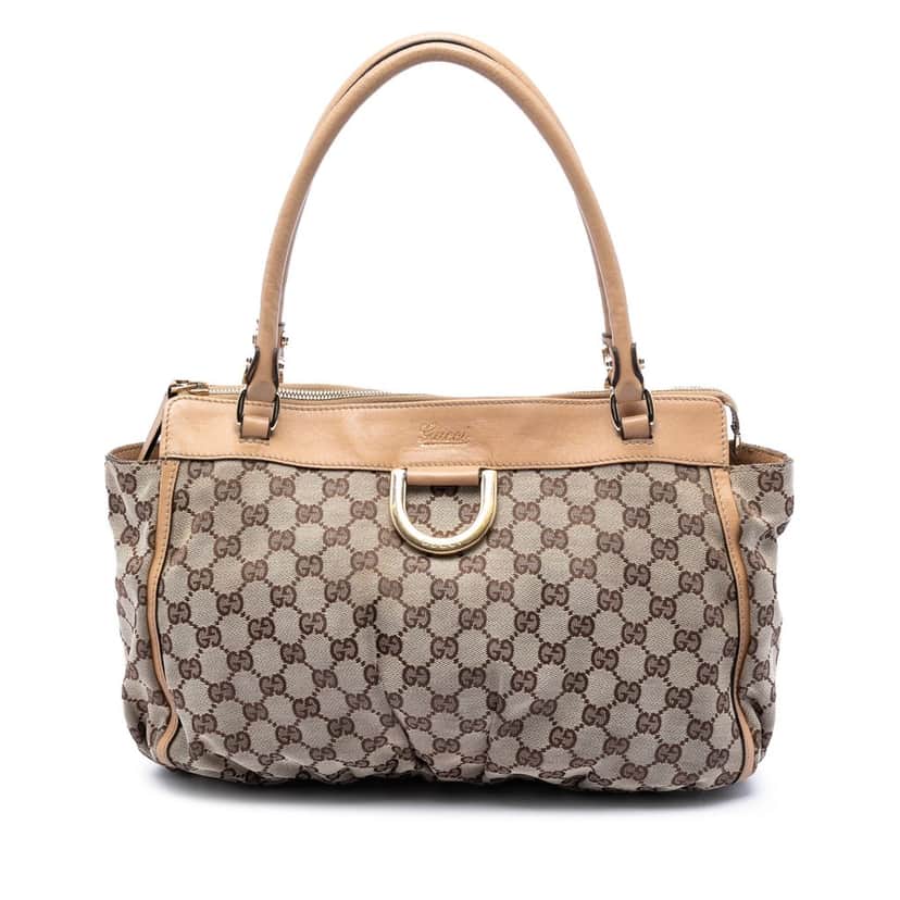 Gucci GG Canvas Abbey D Ring Tote Beige Very good condition - Front View
