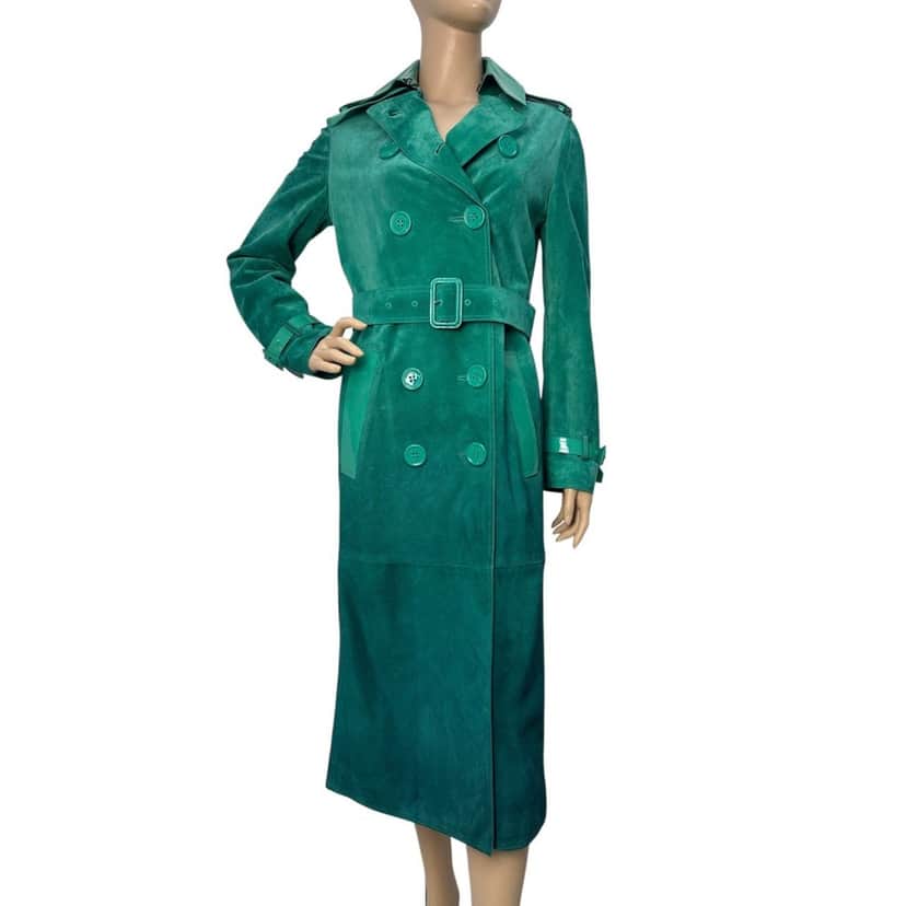 Burberry Burberry Prorsum Dégradé Suede Trench Coat Size 42 Pre-owned Other Suede Good condition - Front View
